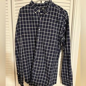 Uniqlo Navy/White Button Down Shirt, XL